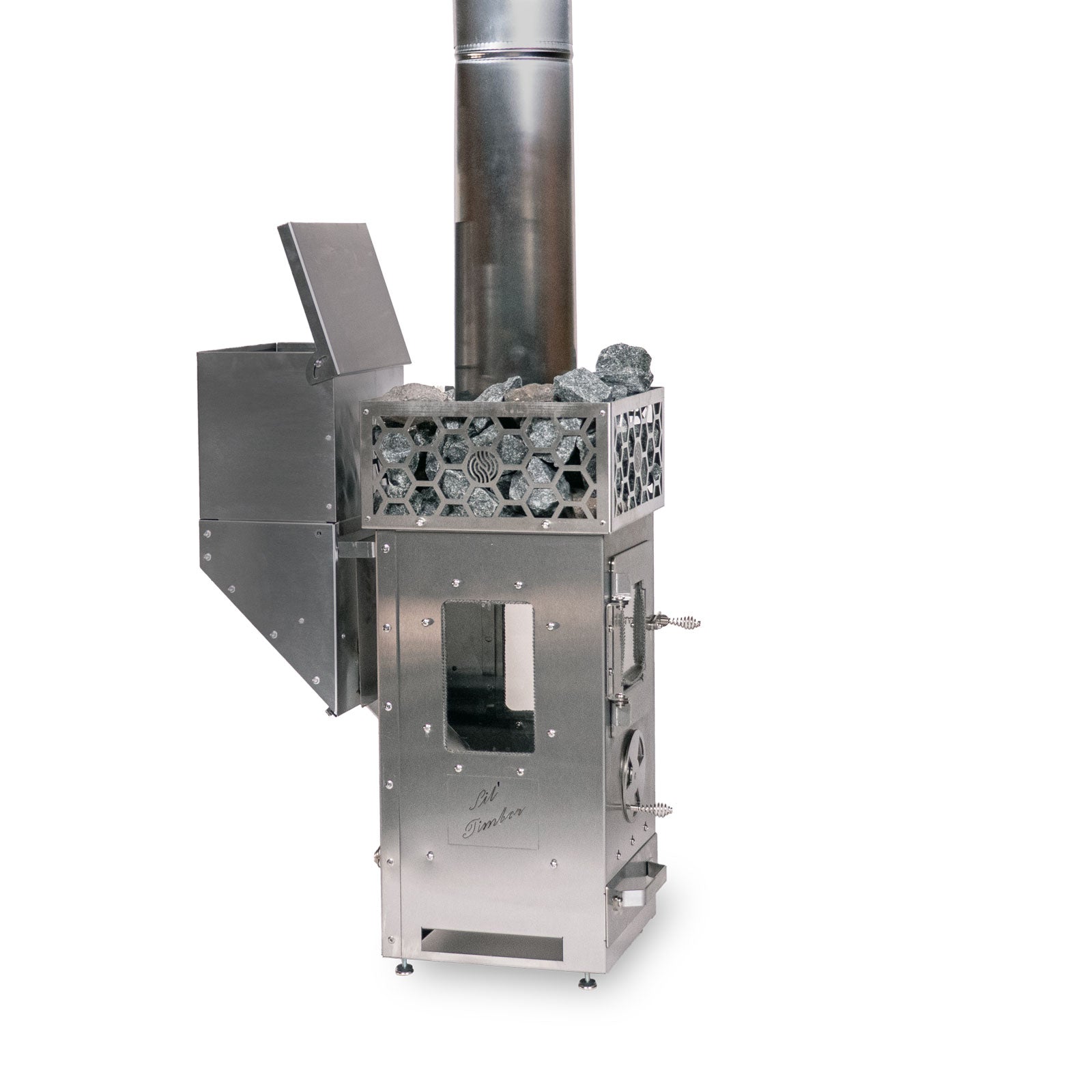 Basecamp pellet stove with hopper